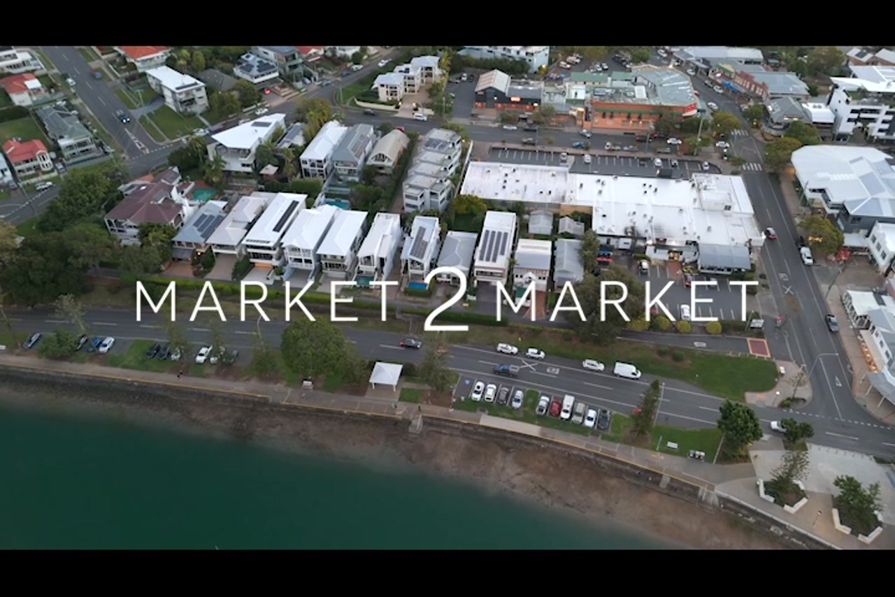 Aerial View Over Manly Harbour Village, Brisbane