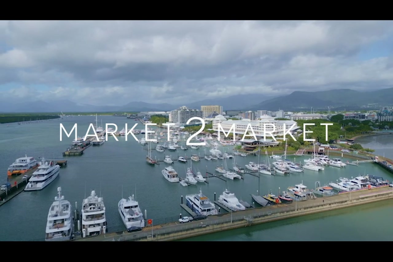 Aerial View Over Cairns Marina