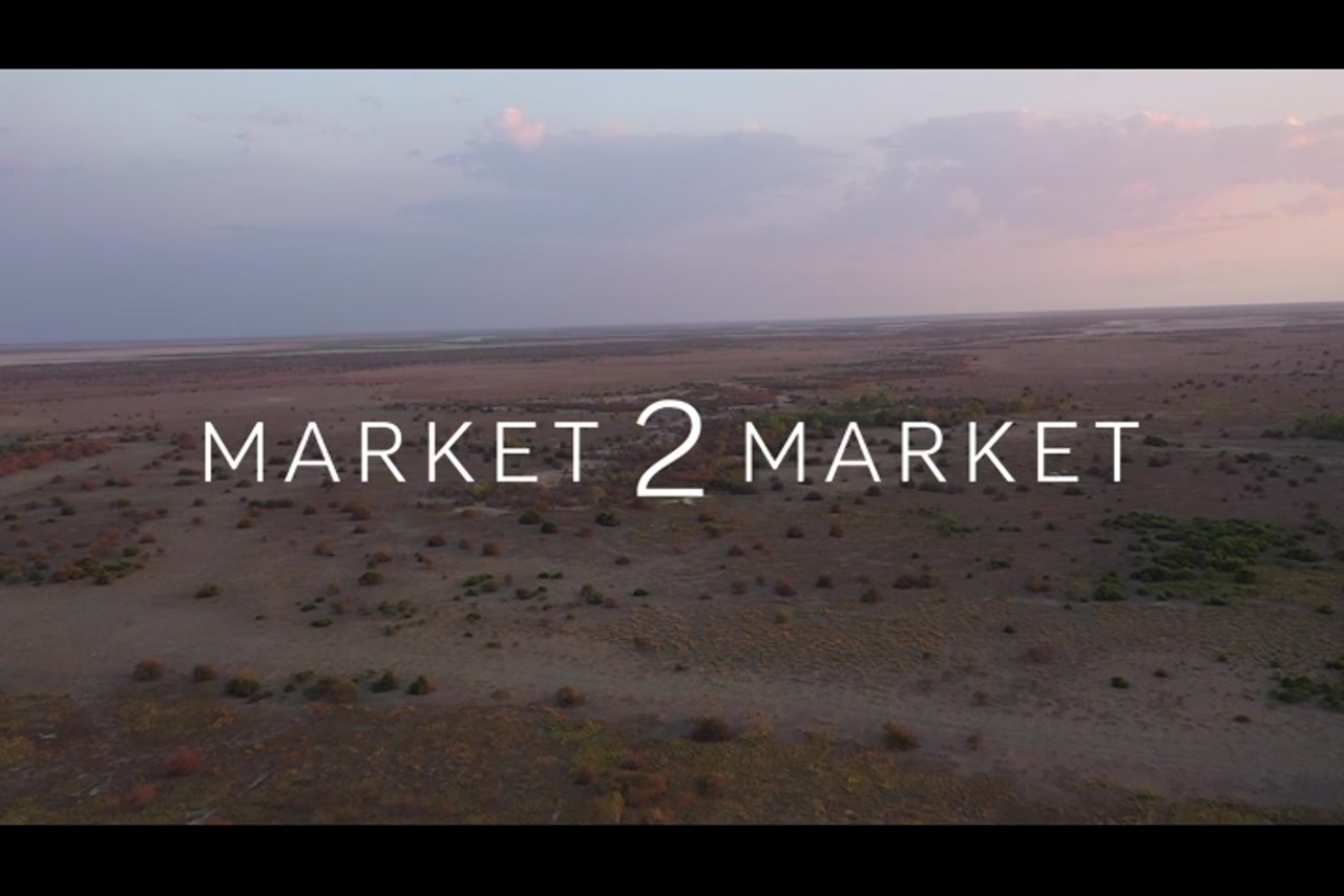 Aerial Footage of arid landscape at dusk in Western Cape York region – 0413