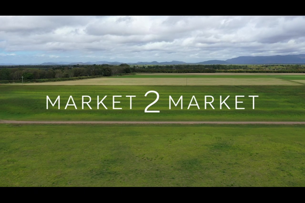 Aerial footage of farmland, North Queensland