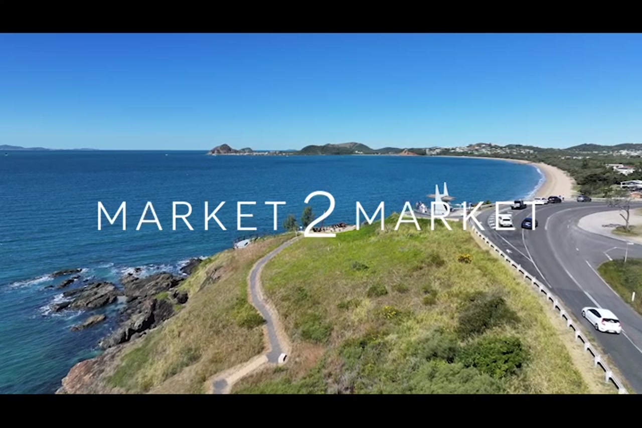 Aerial footage over Wreck Point Lookout, Yeppoon