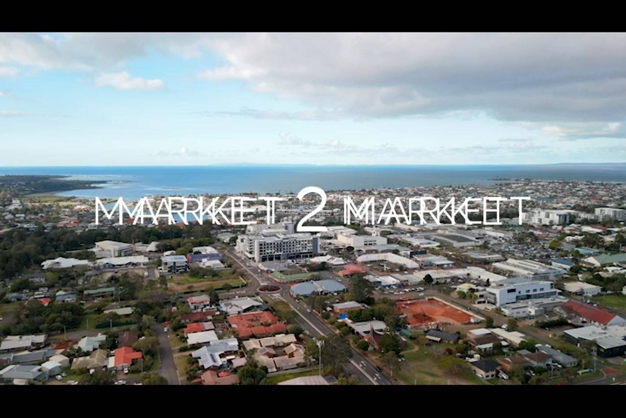 Aerial footage over Cleveland and Moreton Bay